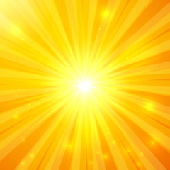 Abstract yellow vector sunny background