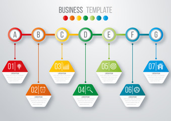 Timeline infographics template