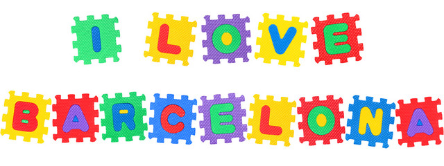 Naklejka premium I Love Barcelona
