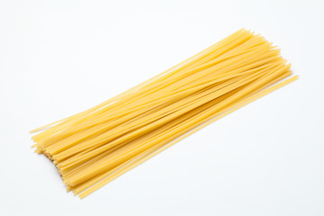 Fresh spaghetti isolated on a white background
