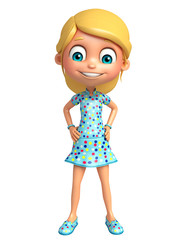 Kid girl with Funny pose