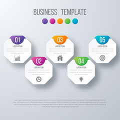 Vector illustration infographics five options.