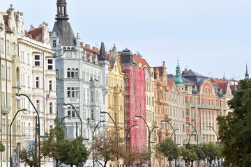 Fototapeta premium Beautifully colorful architecture in Prague!
