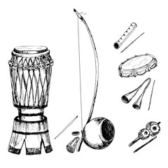Collection of musical instruments