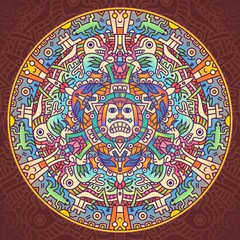 Aztec Ancient Civilization Mandala