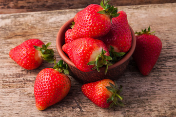 fresh ripe red strawberries