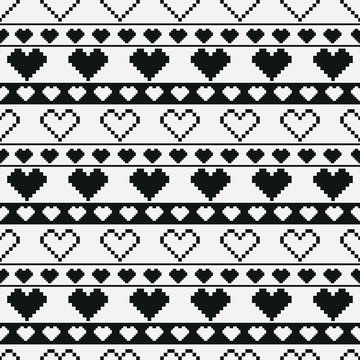 Heart Pixel Pattern
