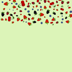 abstract vector doodle berry background