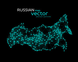 Vector abstract illustration of Russian map