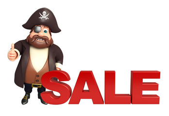 Pirate with Sale sign