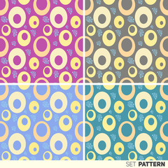 Naklejka premium Set pattern rings pastel