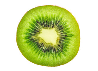 Kiwi slices isolated on white background