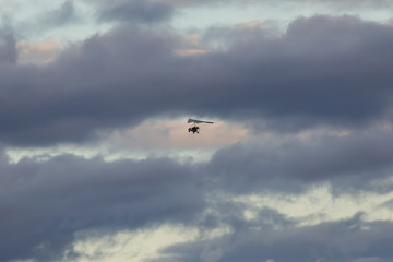 trike on a background of clouds