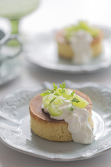 マスカットのレアチーズケーキ