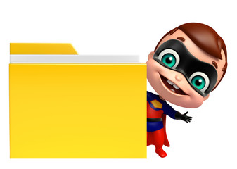 cute superbaby with Folder