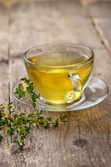 cup of thyme tea,  thyme
