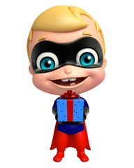 cute superbaby with Gift box
