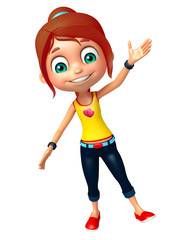 Kid girl with Funny pose
