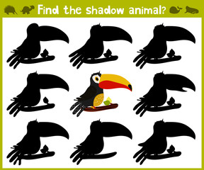 Fototapeta premium Educational game for children of kindergarten and school age on the development of logic. Birds. Vector