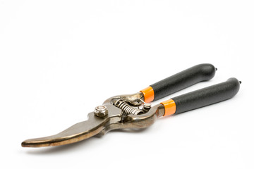 Obraz premium Garden pruner over white background