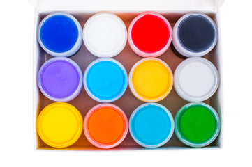 Multi-colored paints to paint in jars
