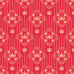 Seamless pattern Royal Red Wallpaper