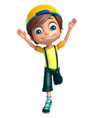 Kid boy with Funny pose