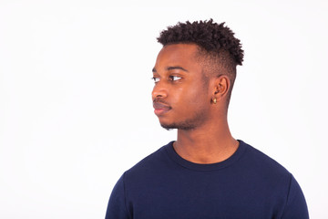 Young african american man isolated on white background - Black