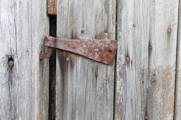 Old rusty hinge