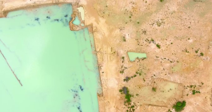 aerial view on building site in nature