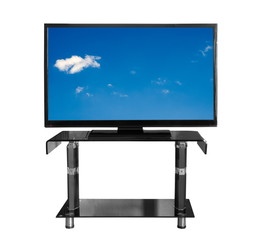 Tv on the stand with picture