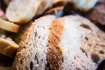 An assortment of freshly baked breads.
