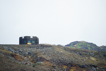 阿蘇山に設置された避難壕