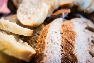 An assortment of freshly baked breads.