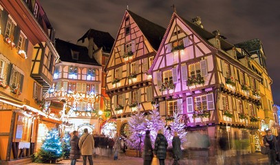 Christmas market in Colmar, Alsace, France