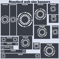 Empty Box Standard size web banners set.