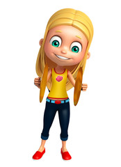 Kid girl with Musical instrument