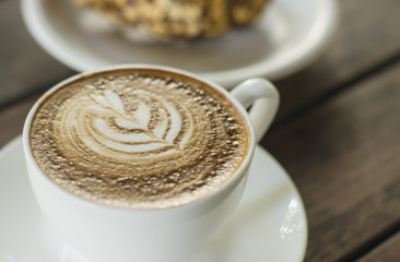 Barista making a cup of coffee