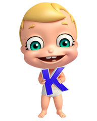 cute baby with K alphabate