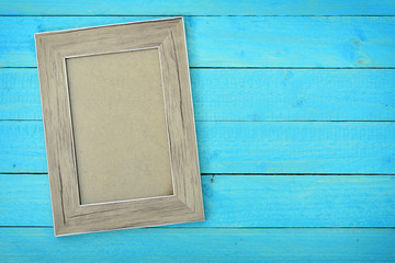 Photo frame on table