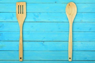 Fork and spoon on table