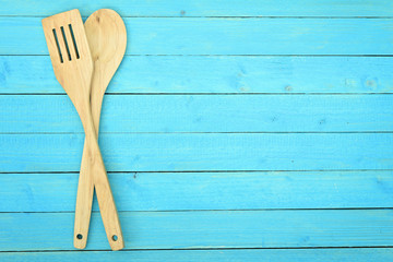 Fork and spoon on table