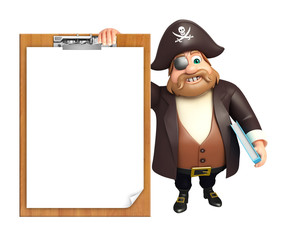 Pirate with Exam pad & book