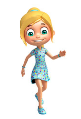 kid girl with Walking pose