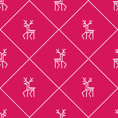 Christmas deers. seamless pattern