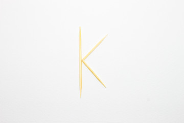 Toothpick alphabet 
