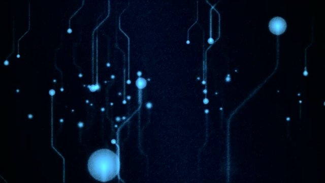 Abstract Technology Circuit Background Animation - Loop Blue