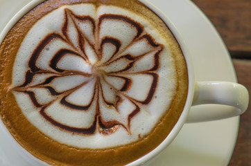 Barista making a cup of coffee