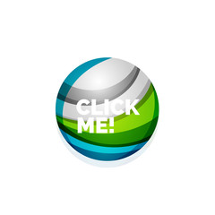 Vector abstract sphere button template