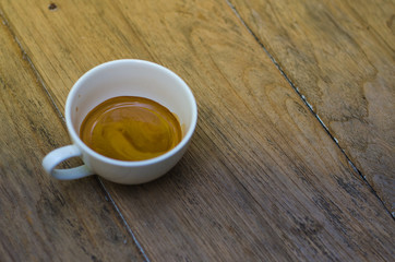 Barista making a cup of coffee